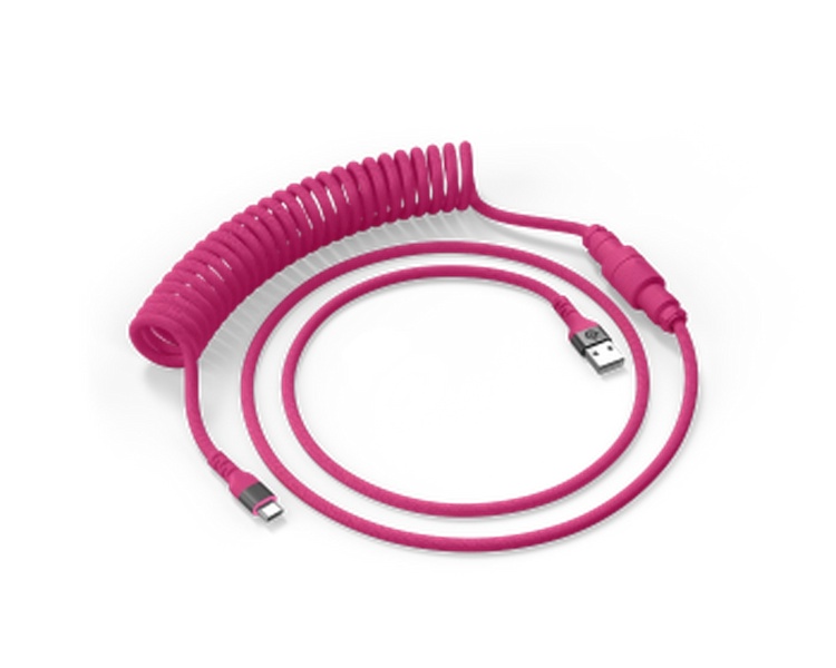 Coiled Cable: Bright Pink