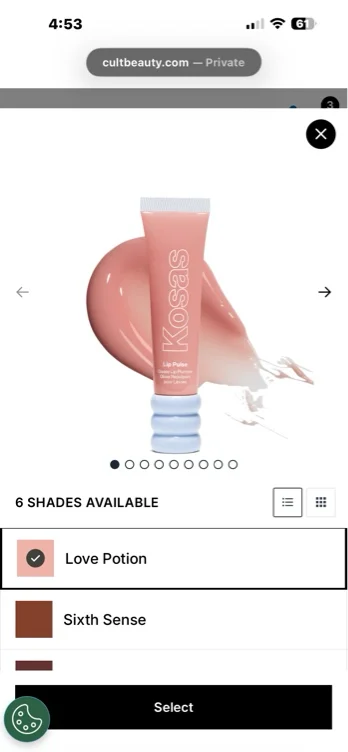 Kosas Lip Pulse Glassy Lip Plumper 12.5ml (Various Shades) Aftershock