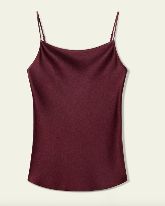 Double-Faced Silk Charmeuse Bias Cami