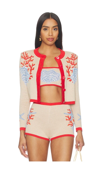 retrofete Aralyn Knit Cardigan in Neutral. - size S