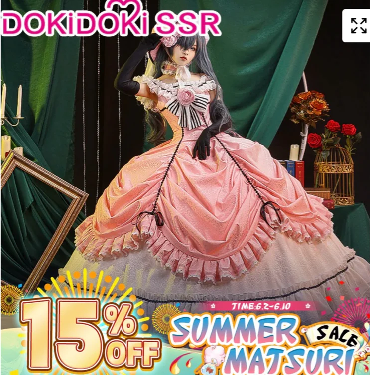 【Partially Ready For Ship】DokiDoki-SSR Anime Costume Lady Halloween Costume | So please do not choose Express shipping option when placing your order. / Advanced Long Version-M-Order Processing Time Refer to Description Page