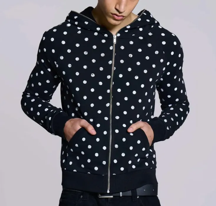 Mono Black Polkadot Hoodie