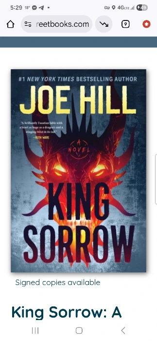 🎁King Sorrow by Joe Hill signed edition🎁 