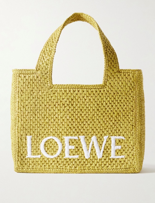 LOEWE | Paula's Ibiza embroidered raffia tote