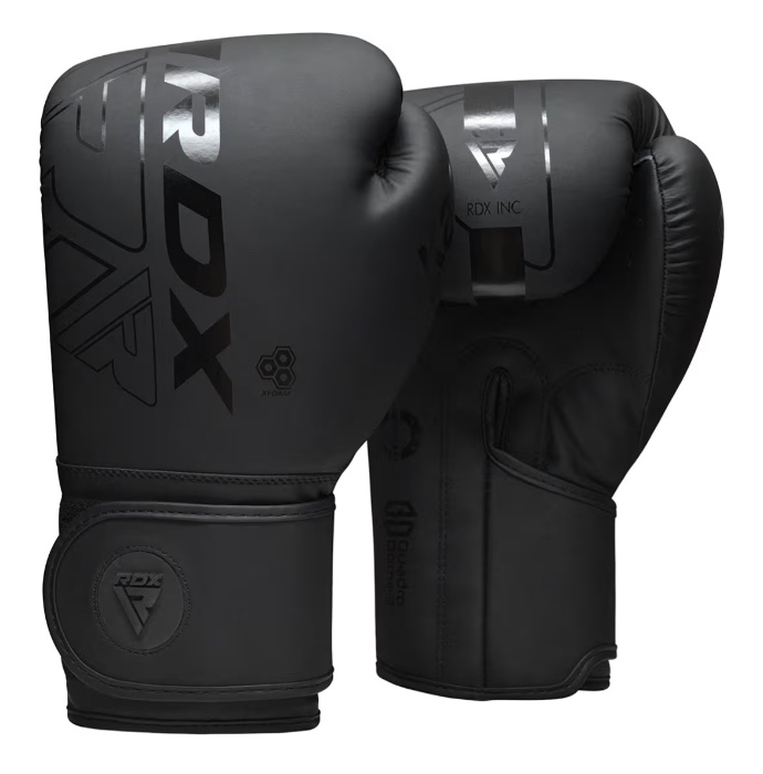 RDX Boxing Gloves, Training Sparring, Maya Hide Leather, Muay Thai MMA Kickboxing, Men Women Adult, Heavy Punching Bag Focus Mitts Pads Workout, Ventilated Palm, Multi Layered, 8 10 12 14 16 Oz - BLACK 12 OZ