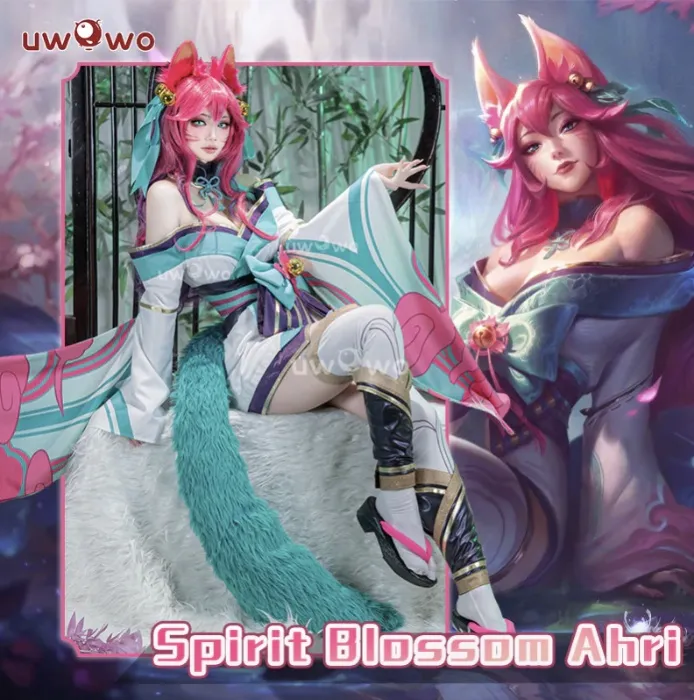 INSTOCK S-3XL Uwowo LOL Spirit Blossom ASU The Nine-Tailed Fox Halloween Cosplay Costume