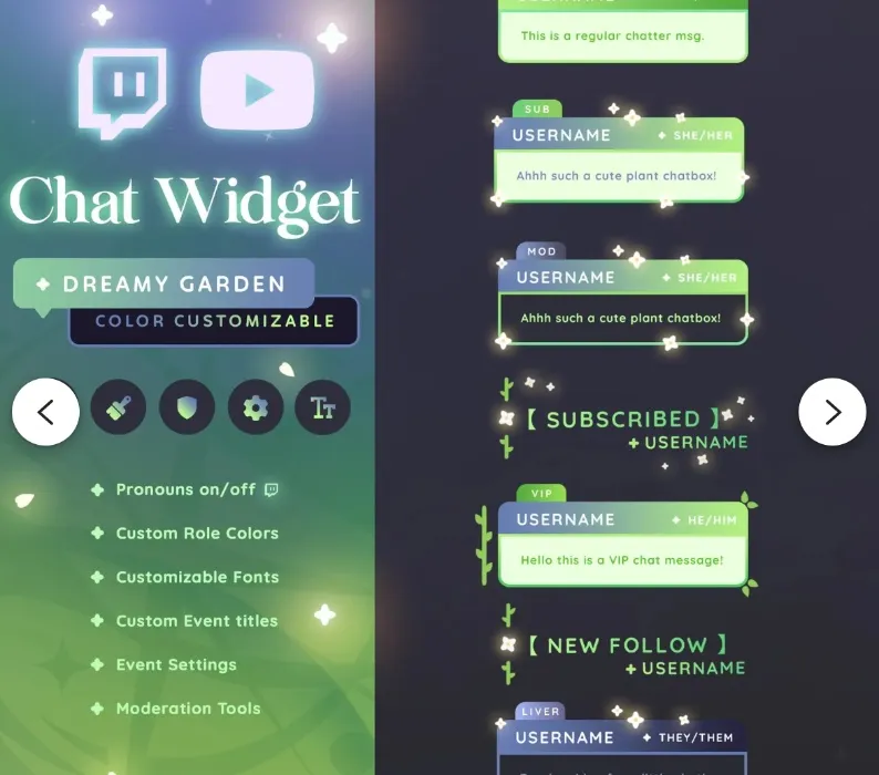 Nuevo Chat: Widget de Plantitas
