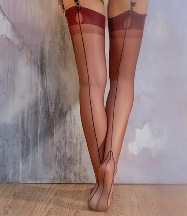Dark red stocking 
