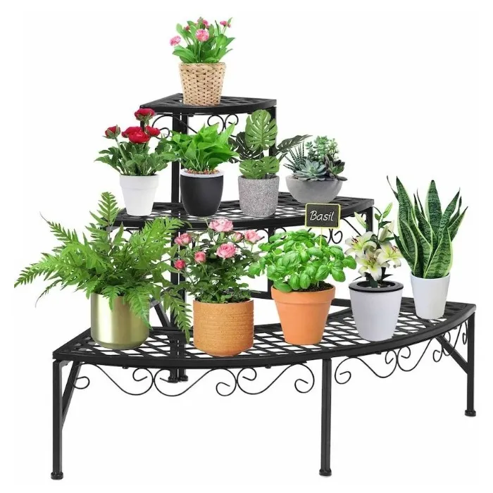3 Layer Metal Planter Stand Flower Display Rack
