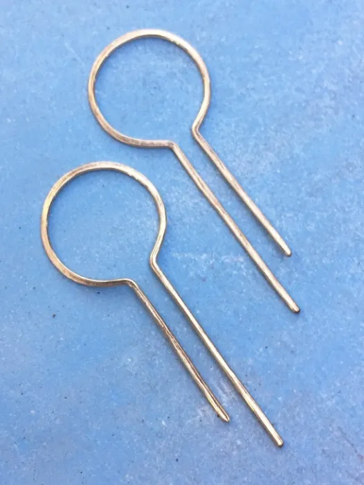 Gold art deco earrings