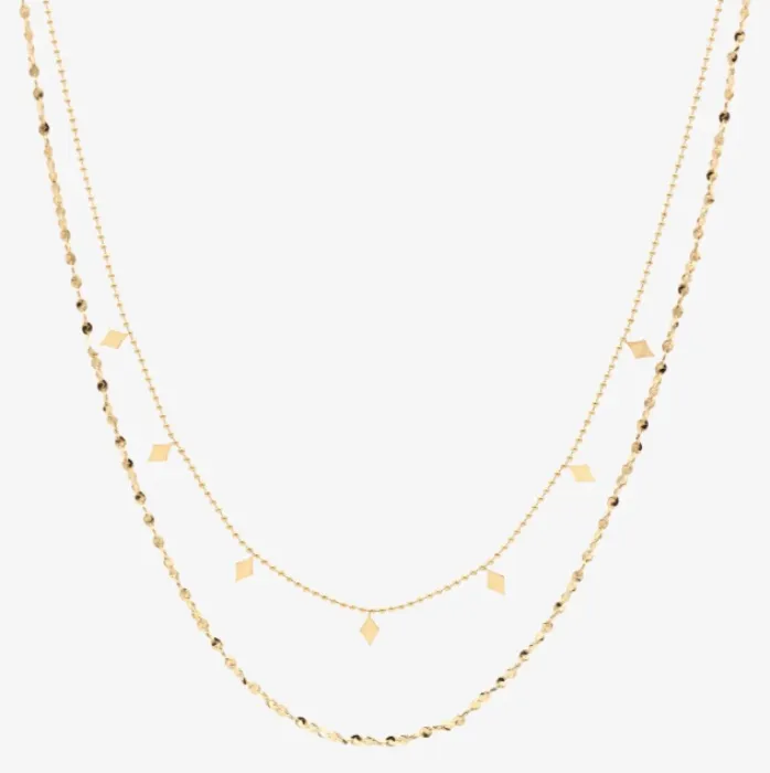 Delicate two chain necklace