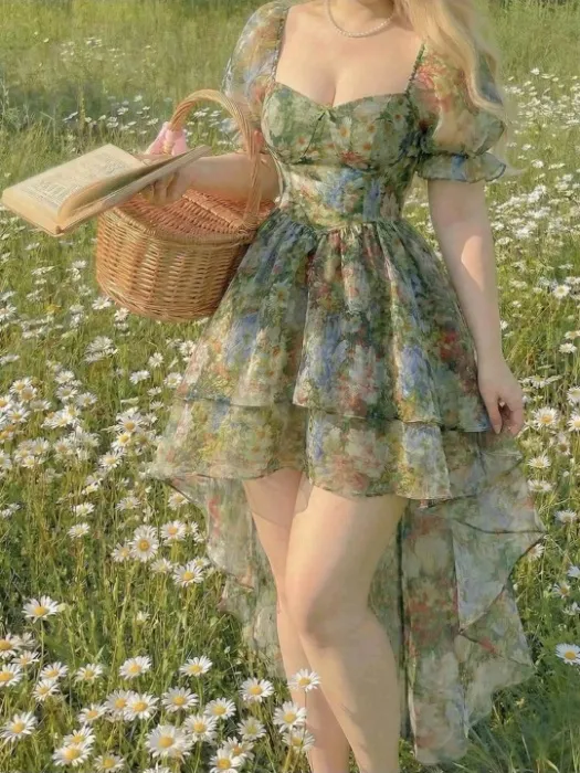 Green summer dress
