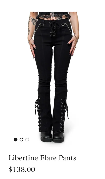 Libertine flare pants from Forest Ink