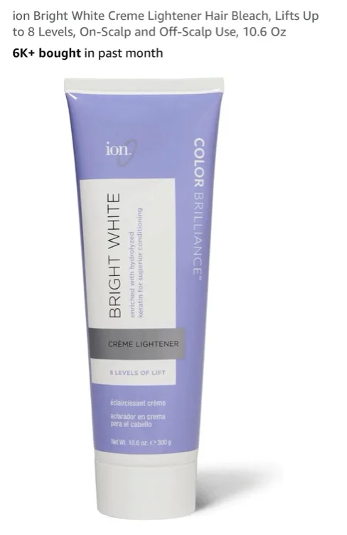 Ion cream hair bleach 