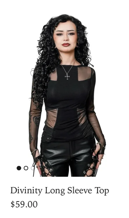 Divinity long sleeve top from Forest Ink