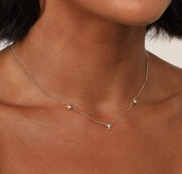 Astrid & Miyu | Cosmic Star Gold Charm Necklace