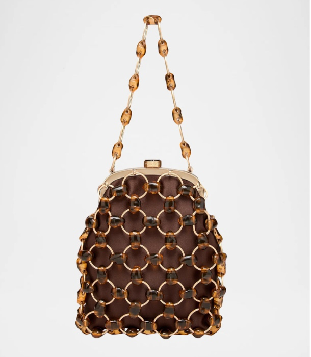 Cult Gaia | Brielle Beaded Metal Wristlet Pouch Bag