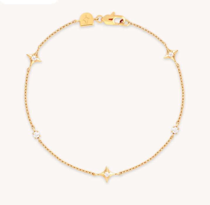 Astrid & Miyu | Cosmic Star Gold Charm Bracelet