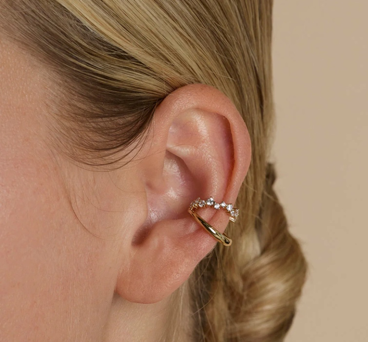 Astrid & Miyu | Illusion Spiral Gold Ear Cuff