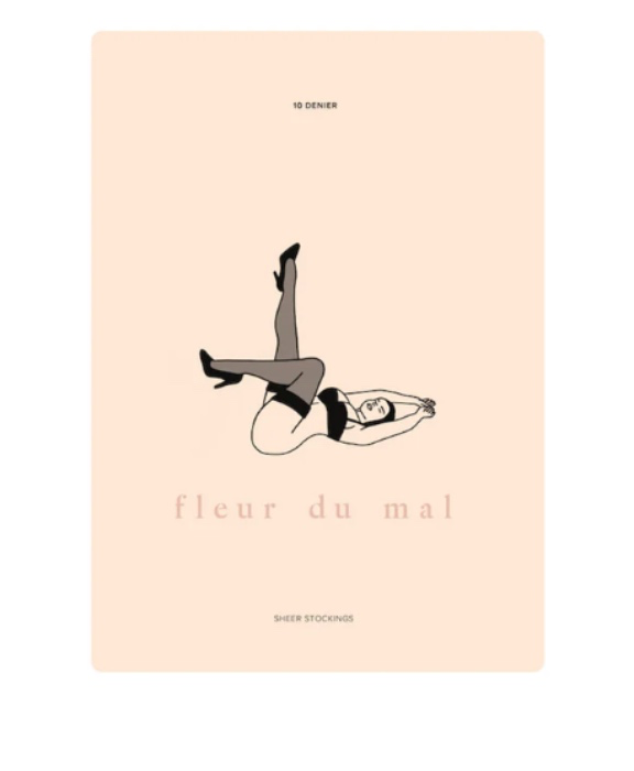 Fleur du Mal sheer black thigh high stockings