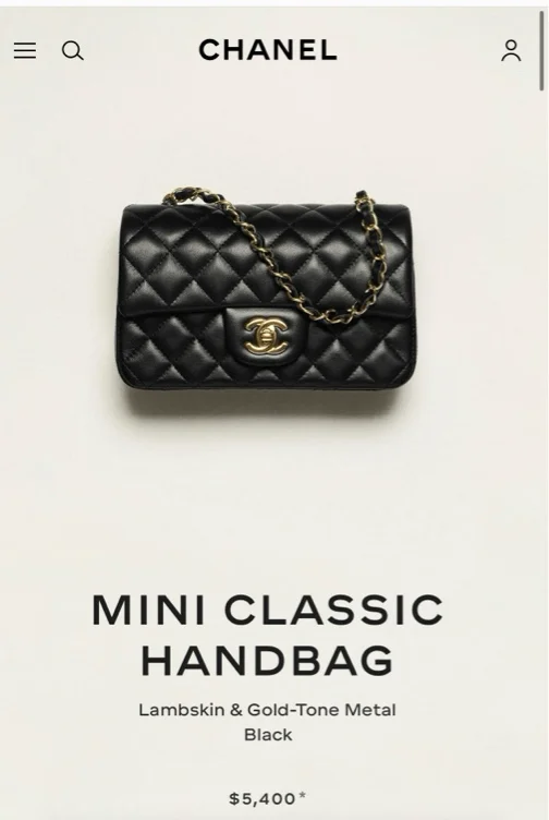 Mini Classic Chanel Handbag Black
