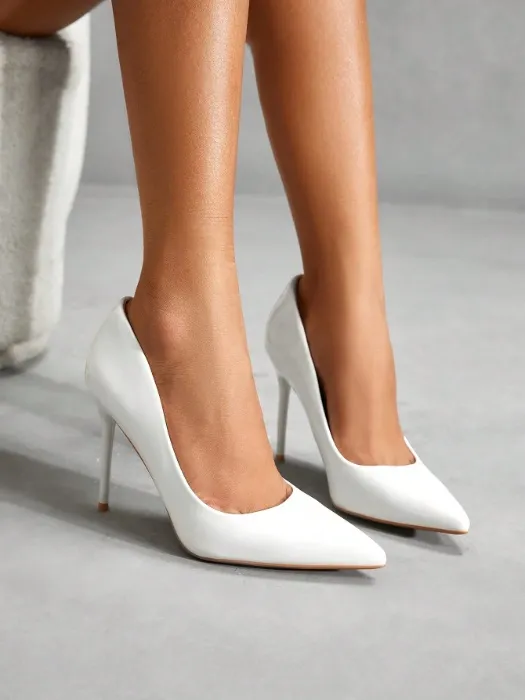 White Court High Heels