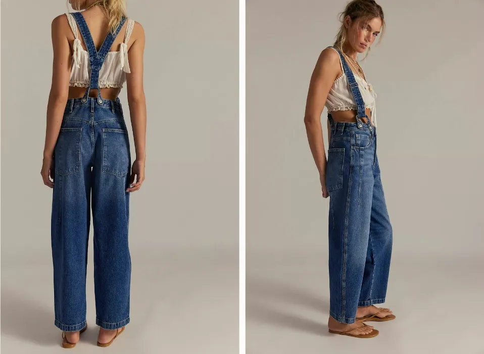 We The Free Berkley Suspender Dungaree Jeans
