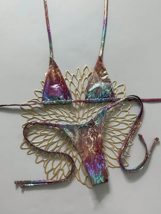 Shimmery Rainbow Micro Bikini