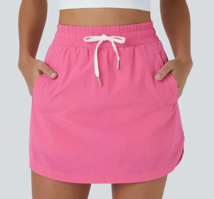 Drawstring Pocket Golf Skirt