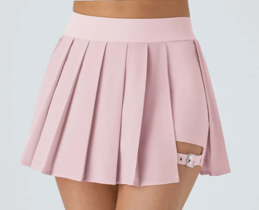 Pleated Buckle Skirt
