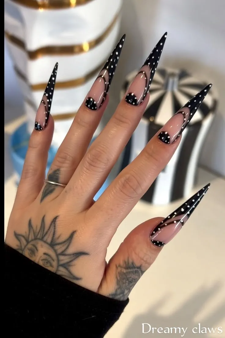 Black / White Polka Dot Mani + Pedi Set! 