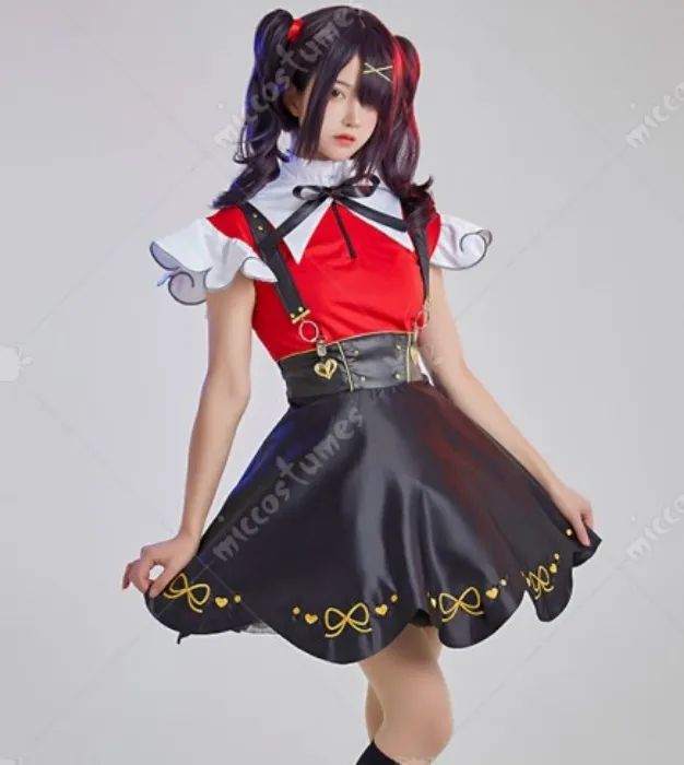 Needy Streamer Overload Ame-Chan Cosplay Costume Cosplay Kawaii Suspender Skirt with Complete Accessories