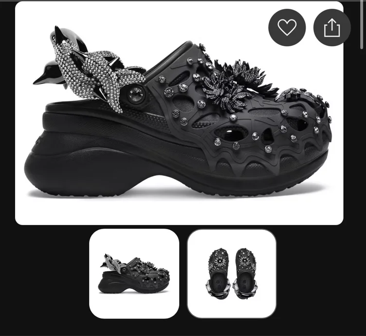 Crocs Classic Bae Clog Swarovski Black (Women's)