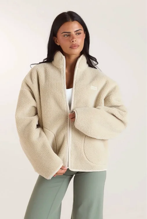 Borg-Jacke mit Reißverschluss, Lounge