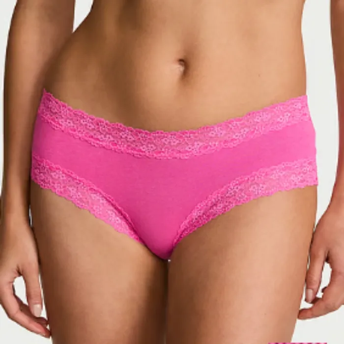 Cotton Lace-Waist Cheeky Panty