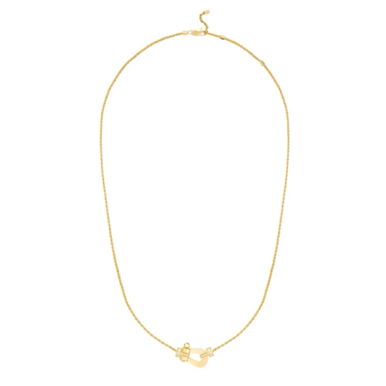 Fred Collier Force 10 Moyen modèle or jaune 750/1000e semi-pavé diamants - 7B0236 Fred Paris