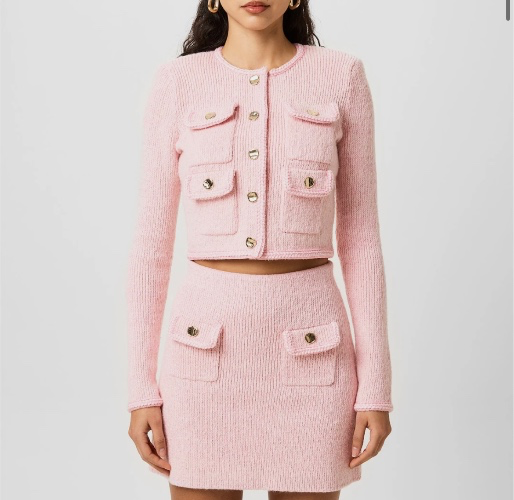 SELF PORTRAIT Mélange-Effect Cardigan