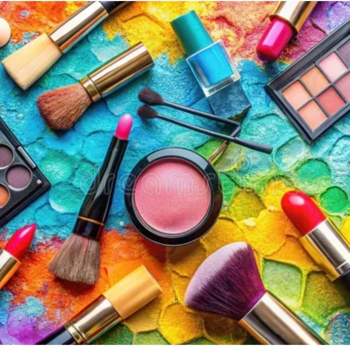 Colourful make up cosmetics 