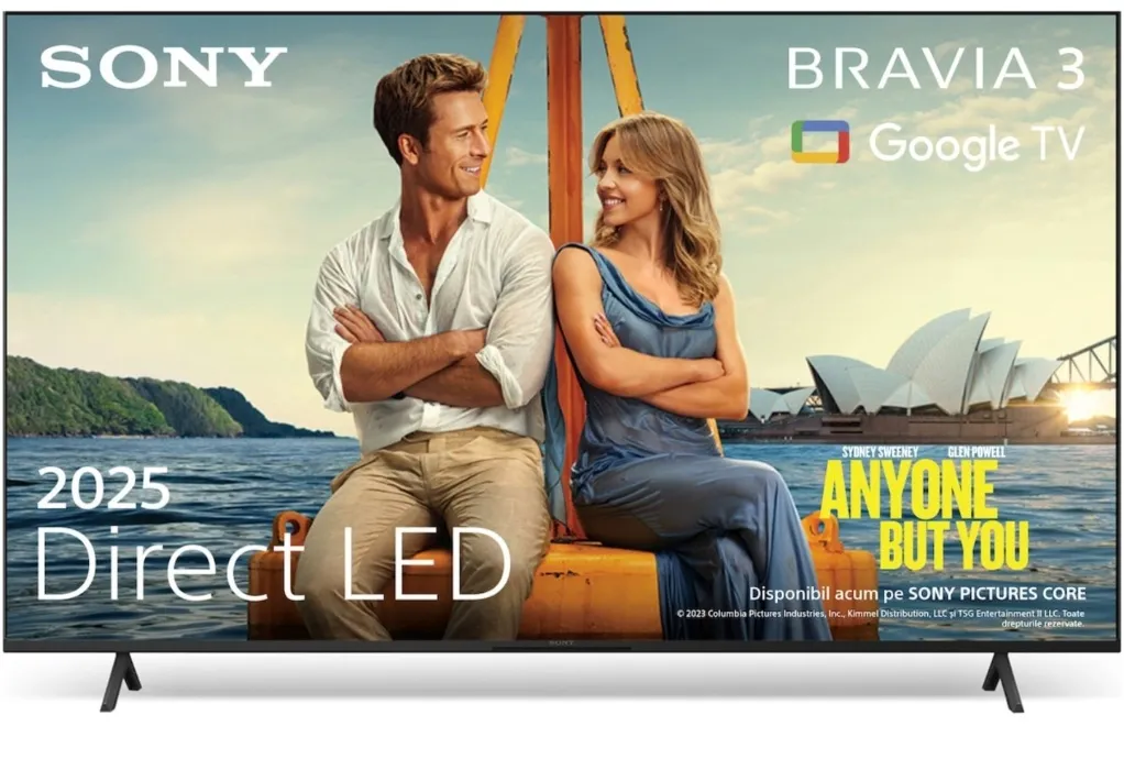 Televizor Sony BRAVIA 3 LED 50S35, 126 cm, Smart Google TV, 4K Ultra HD, Clasa E (Model 2025)