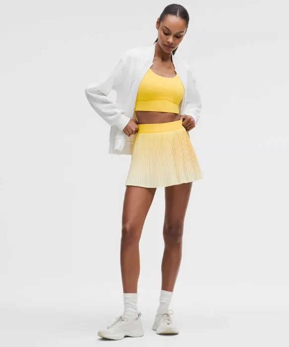 RePleat High-Rise Tennis Skirt - Ombre Print Lemon Multi