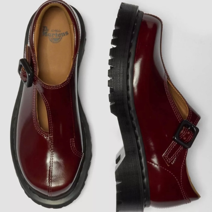 DR MARTENS Rejena Mary Jane Laquered Leather Shoes