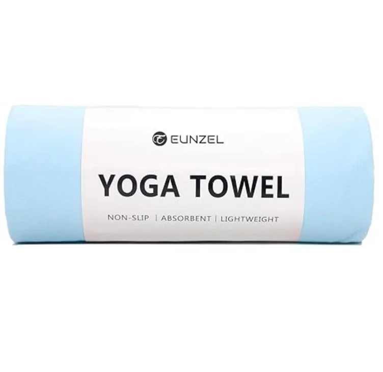 Blue yoga towel 