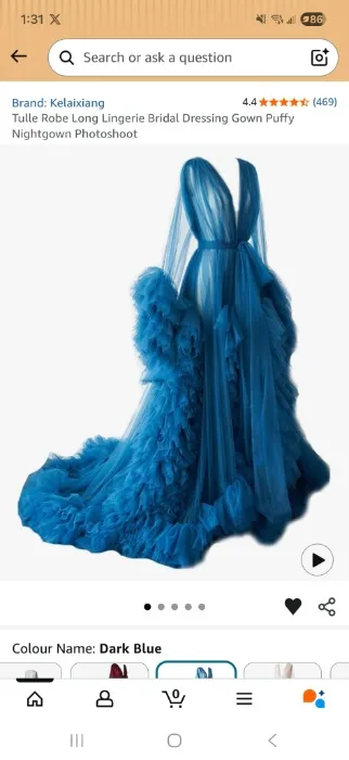 Tulle luxury dressing gown