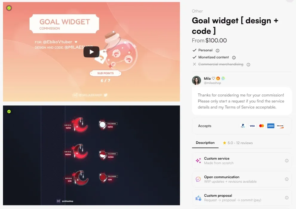 Milaeshop Bubble Tea Drink Goal Widget