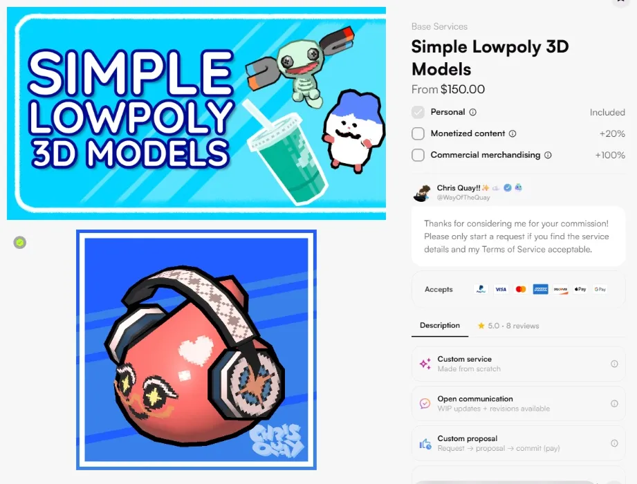 WayOfTheQuay Lowpoly 3D Throwable Models