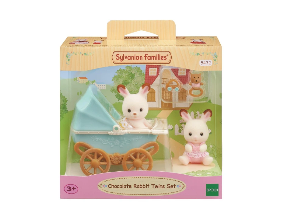 Sylvanian Families Chocolate Rabbit Twins Set