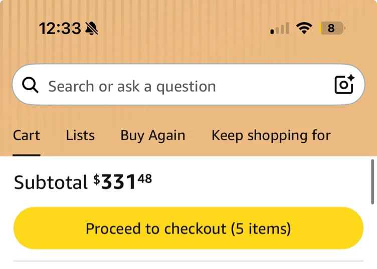 My Amazon Cart 🛒 