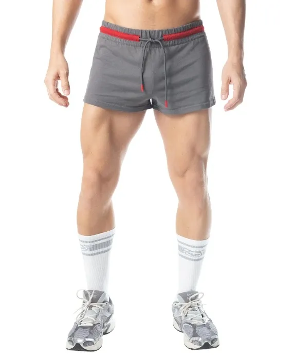 Flex Trunk Short - Charcoal Grey/Red