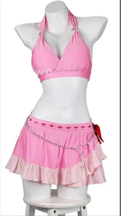 Uwowo Collab Series: Final Fantasy 7 Rebirth FF7 Tifa Aerith Swimsuit Cosplay Costume