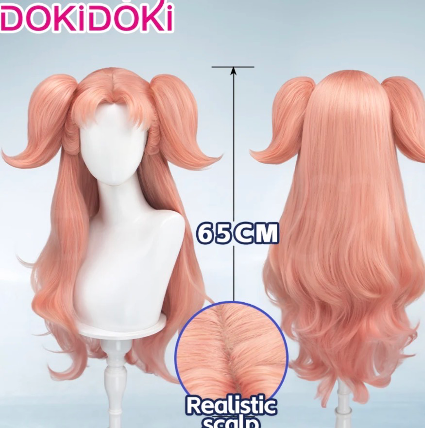 【Ready For Ship】DokiDoki Manga Witch Hat Atelier Cosplay Tetia Cosplay Wig Long Curly Pink | Tetia